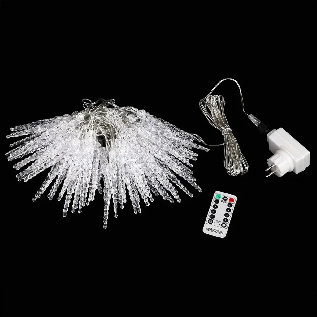 Festliche Lichter - Weihnachtsbeleuchtung - Eiszapfenbeleuchtung - innen und außen inkl. Fernbedienung