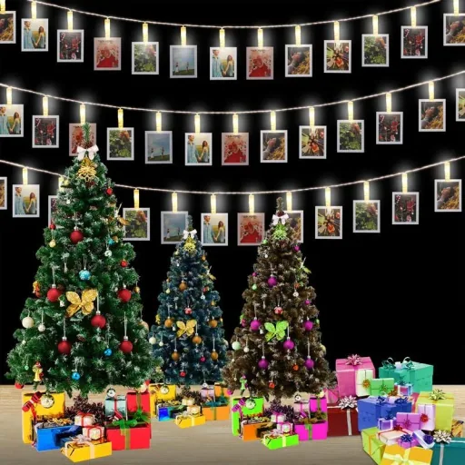 Lichterkette für Bild 5,2m mit 42 Clips und Fernbedienung