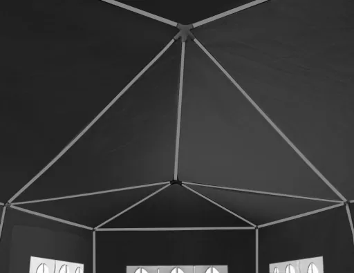Zelt Rimini Anthrazit 3x6m UV-besc