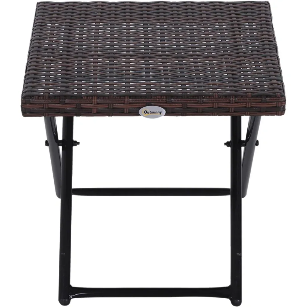Polyrattan Gartentisch klappbar braun