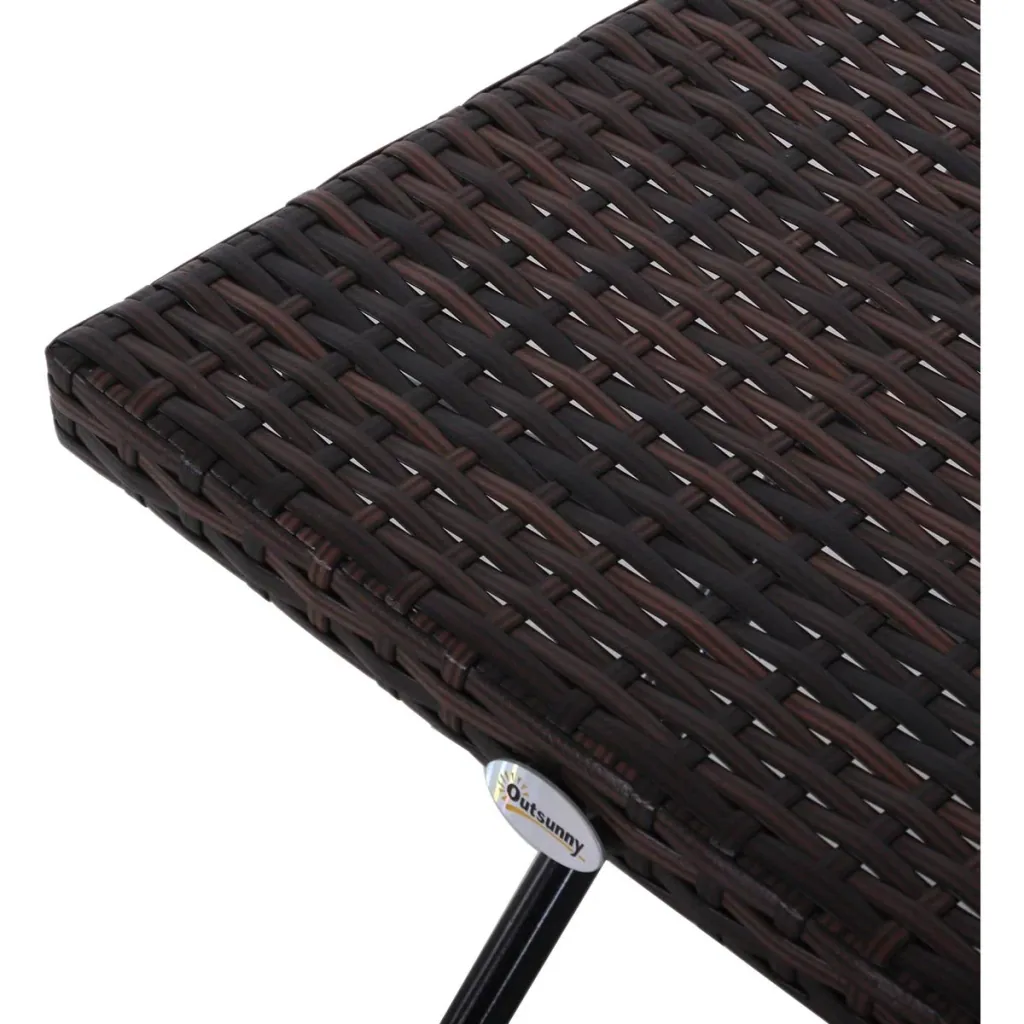 Polyrattan Gartentisch klappbar braun