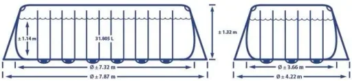 Ultra XTR Frame Pool 732 x 366 x 132 cm