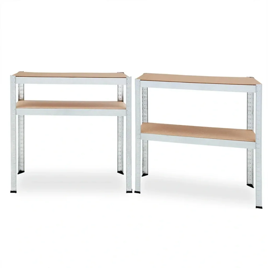 2 Stück Metallregal mit 4 Fachböden - 700kg Kapazität - (HxBxT) 160x90x40 cm - 175kg pro Fachboden