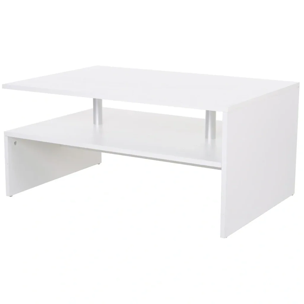 Beistelltisch Couchtisch moderner Kaffeetisch stabiler Teetisch Wohnzimmertisch mit praktischer Ablage, E1 Spanplatte, A