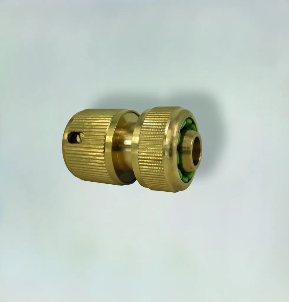 Schlauchanschlussstück aus Messing, Stecksystem für 3/4", ohne Wasserstopp