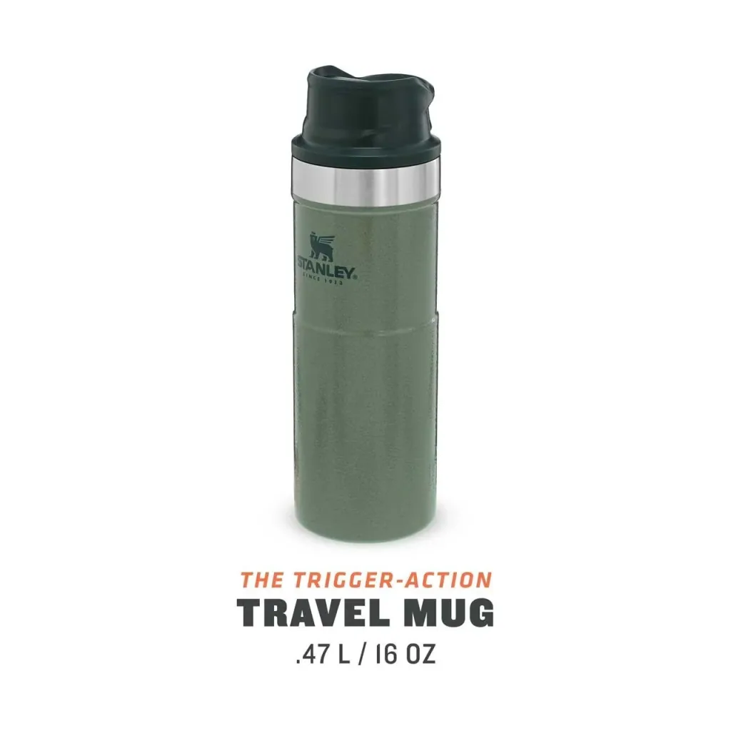 Classic Trigger-Action Travel Mug 0,473 l, Stahl 18/8, Vakuumisolierung, Hammertone Green