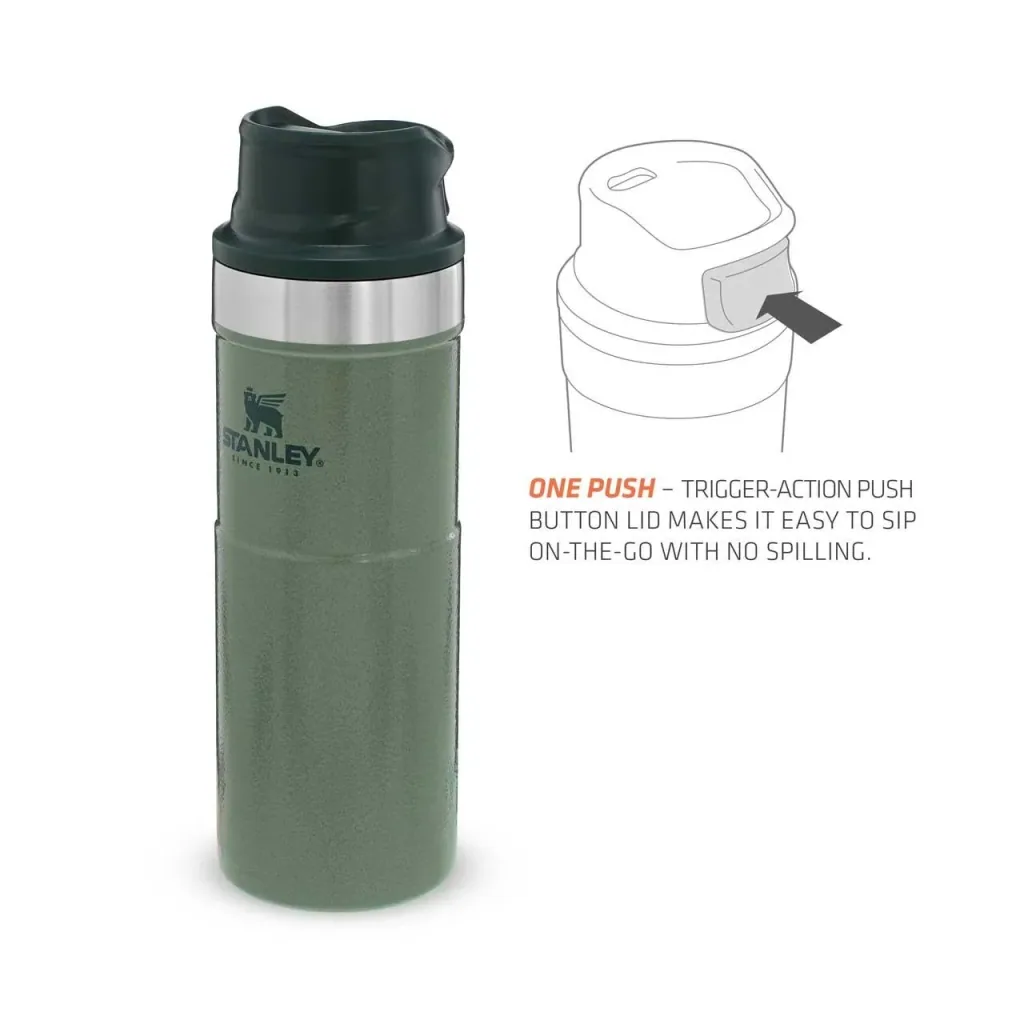 Classic Trigger-Action Travel Mug 0,473 l, Stahl 18/8, Vakuumisolierung, Hammertone Green
