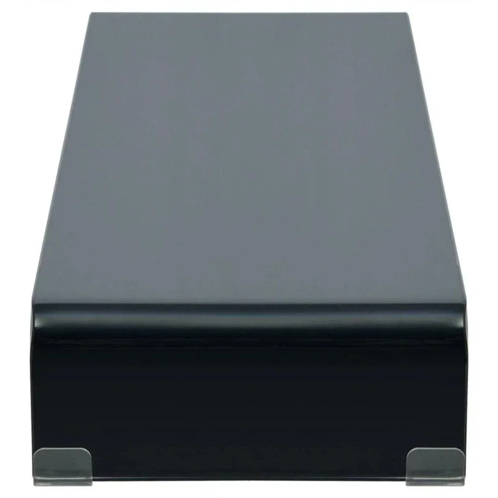TV-Schrank/Monitorständer schwarz 100x30x13 cm Glas