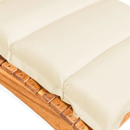 Gartenkissen - Für Liege - Mit Kissen - 183x56x7cm - Creme