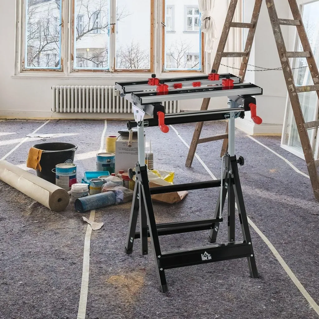 Werktisch Spanntisch Werkbank mit den Kurbelarmen 100 kg Belastbarkeit Arbeitstisch Arbeitsplatte höhenverstellbarer Ti
