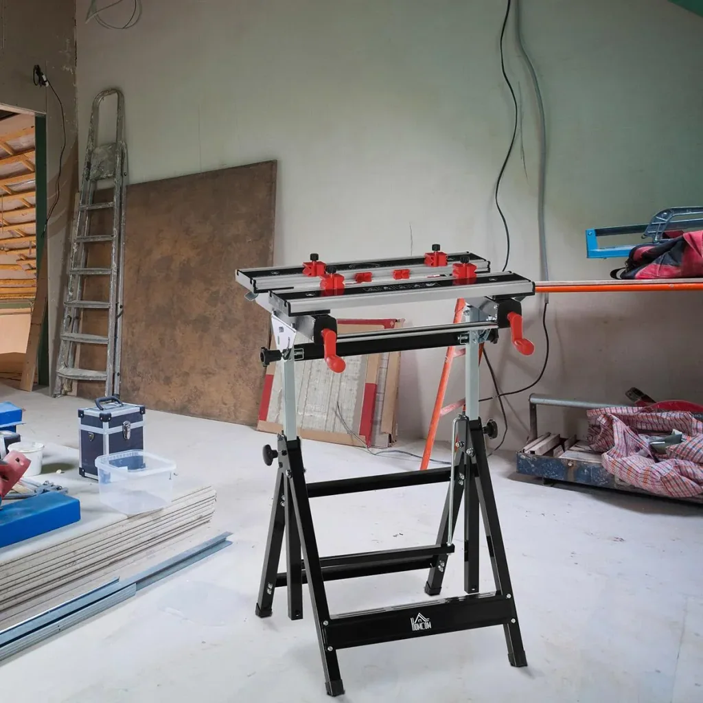 Werktisch Spanntisch Werkbank mit den Kurbelarmen 100 kg Belastbarkeit Arbeitstisch Arbeitsplatte höhenverstellbarer Ti