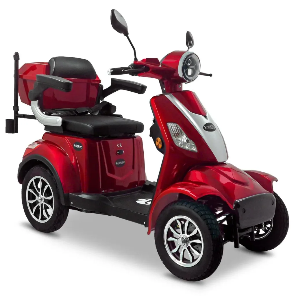 E-Quad 25 V3 Lithium Rot, 1.000 Watt + Getränkehalter