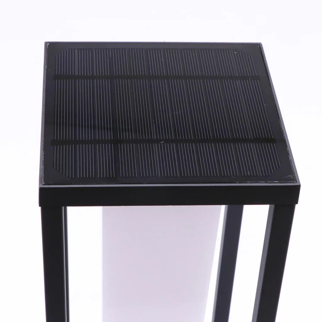 VT-66 Geführter Solar-Gartenmast - Sockel - Anthrazit - 3000K