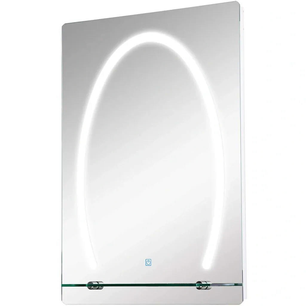 kleankin® LED Badspiegel Badezimmerspiegel Glas-Ablage 30W 70x50cm