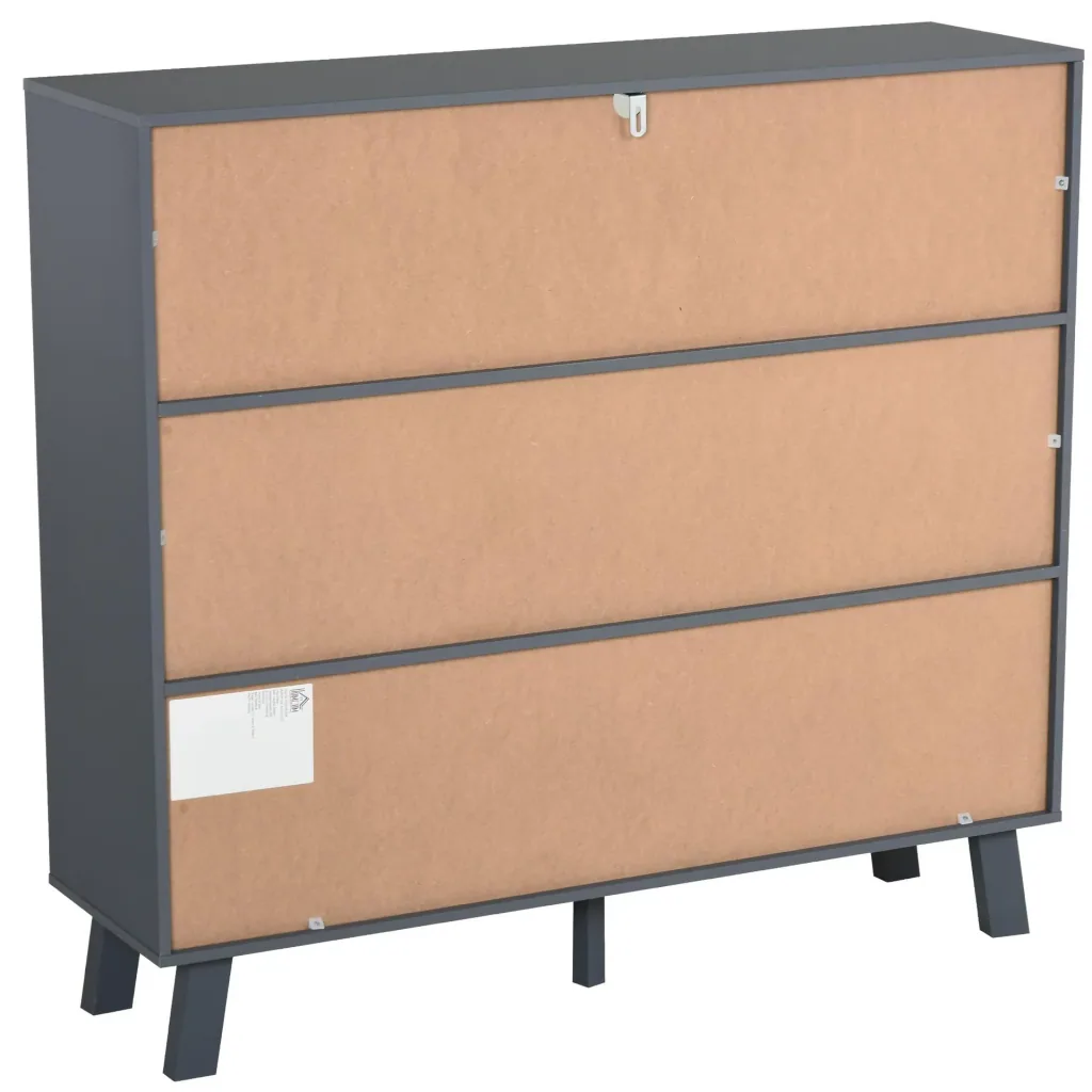 Bücherschrank mit 2 Schubladen, blau