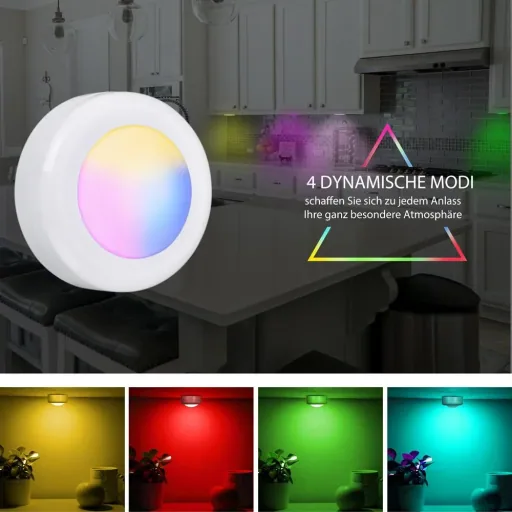 LED-Lampe 6er-Set Skab Bunt mit Fernbedienung