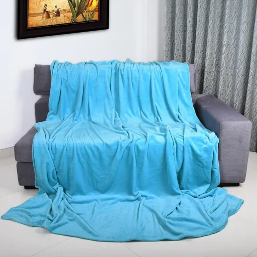 Decke - Tagesdecke 240x220cm - hellblau