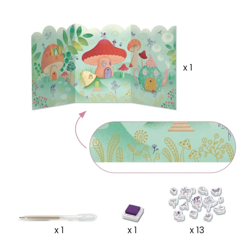 Djeco Bastelset, Kreativitätsset, Multi Activity Kit - Feen Box