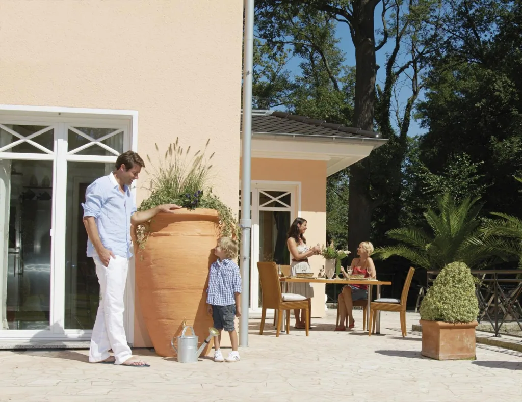 2 in 1 Regentonne "Antik Amphore" - 600 L, terrakotta