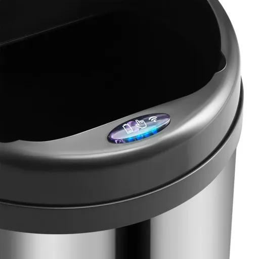 Automatischer Edelstahl-Mülleimer mit Sensor - 56 L - Silber