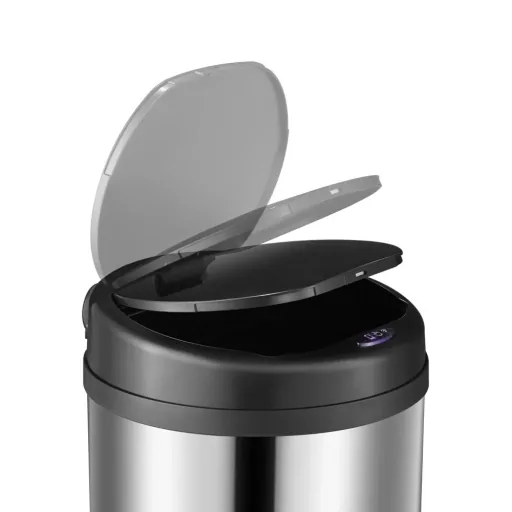 Automatischer Edelstahl-Mülleimer mit Sensor - 56 L - Silber