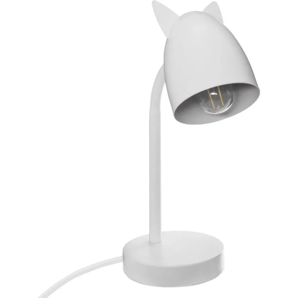 NL Schreibtischlampe mit Ohren - 18 x 12,5 x 31 cm - Weiß