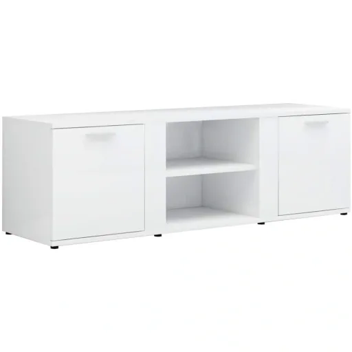TV-Schrank 120x34x37 cm Hochglanz weiß Spanplatte
