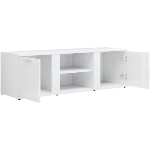 TV-Schrank 120x34x37 cm Hochglanz weiß Spanplatte