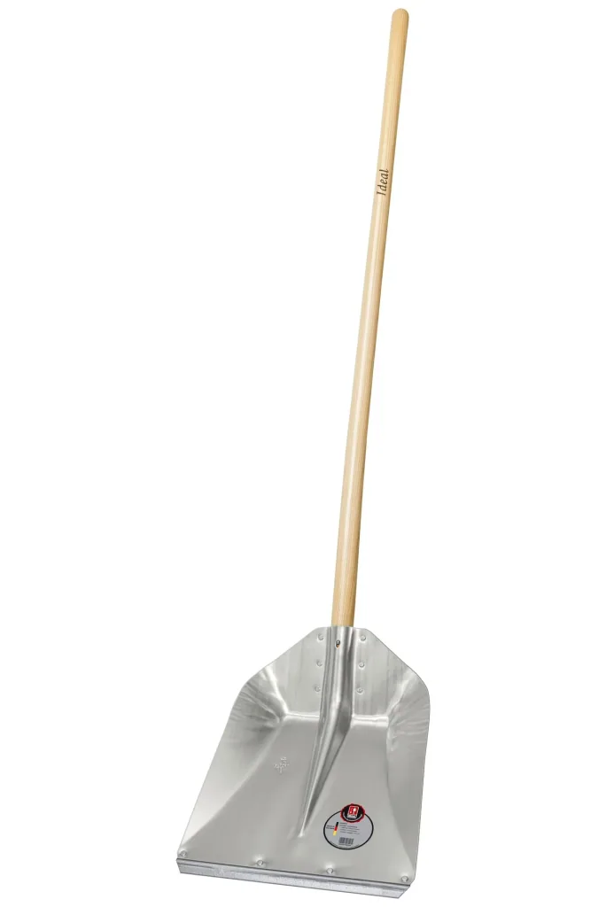 FAVORIT-Leichtmetall, Hallenser Randschaufel, Gr. 9, Schutzkante, Eschen-Langstiel 130 cm
