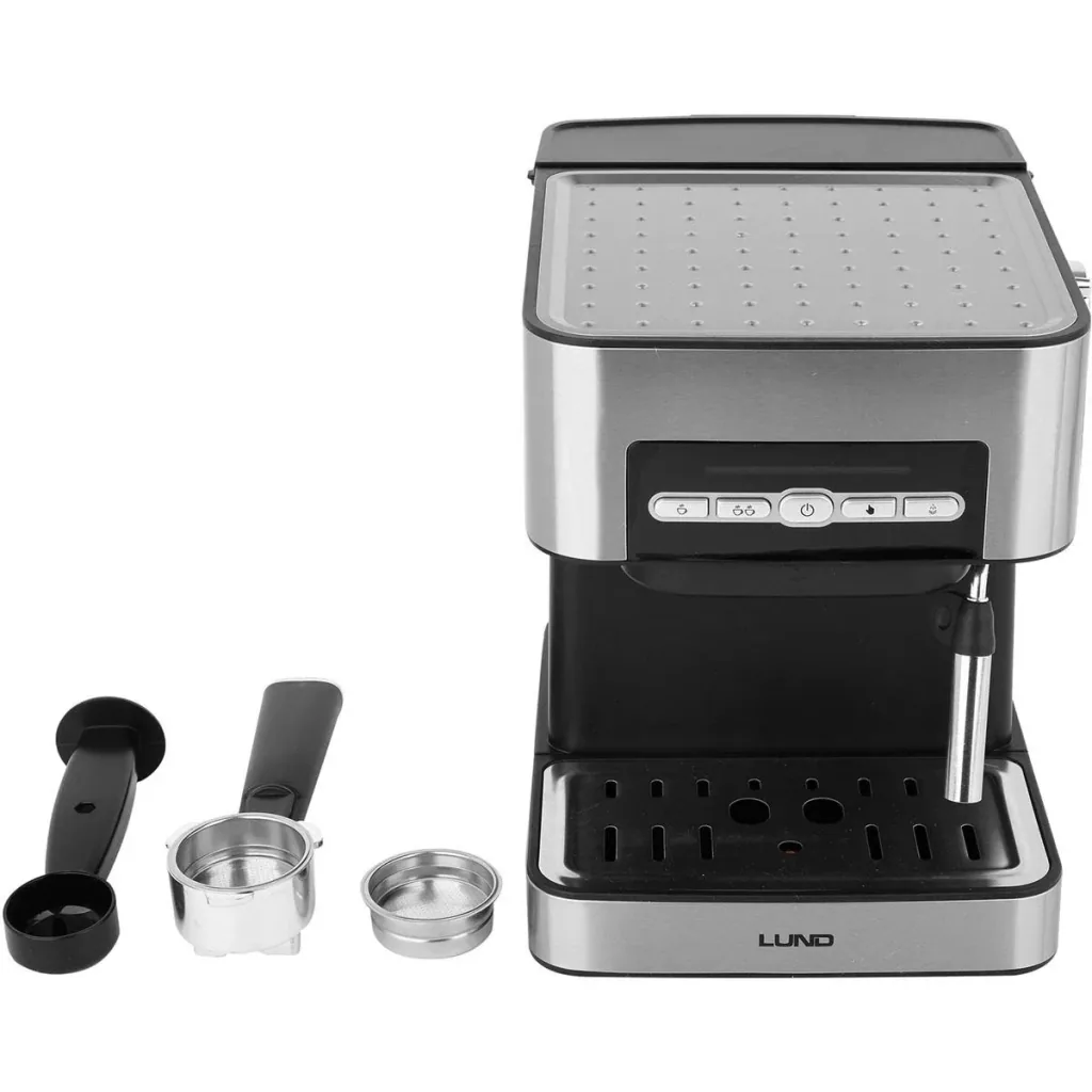 Kolbenmaschine mit Aufschäumer - 850W - 1,6 L - Edelstahl