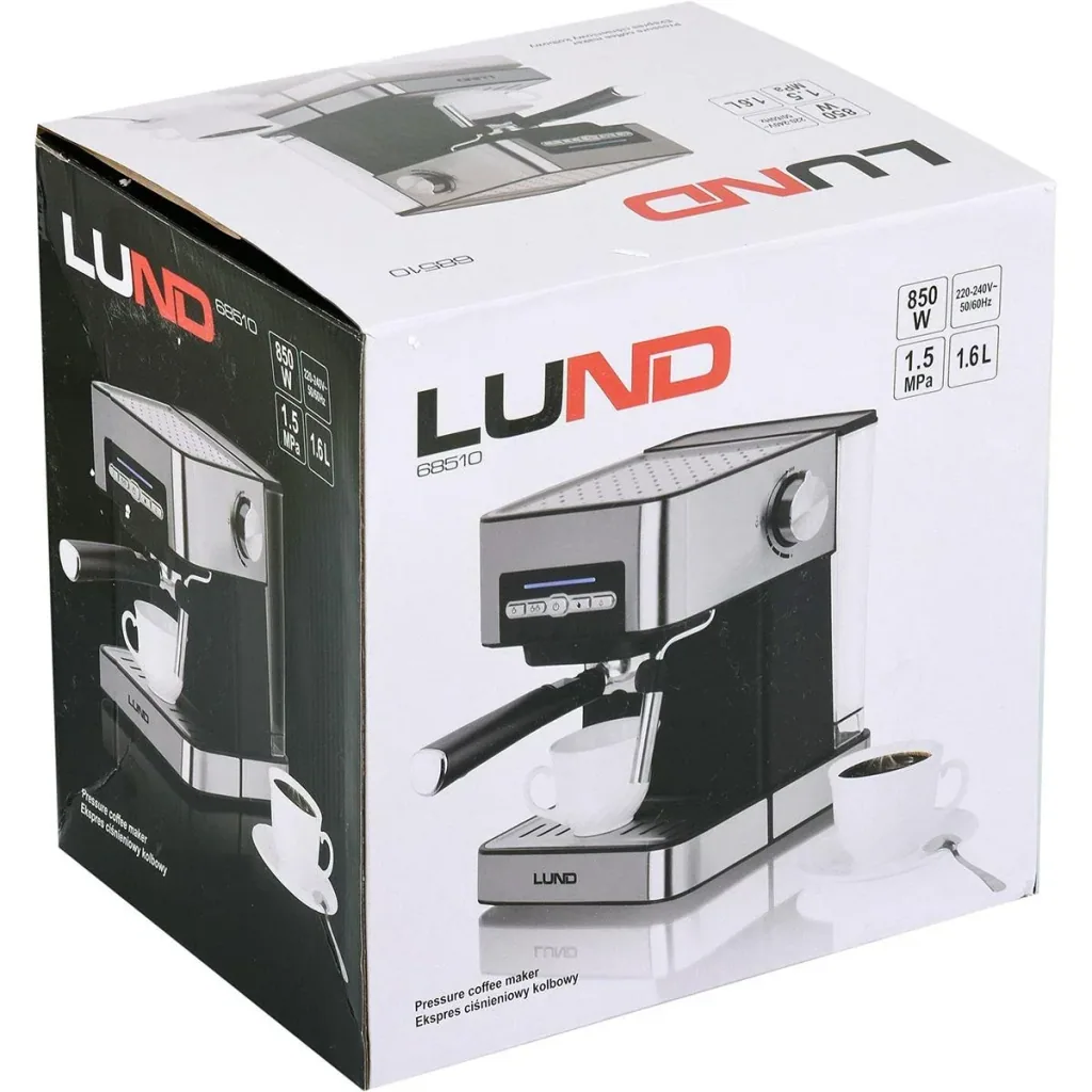 Kolbenmaschine mit Aufschäumer - 850W - 1,6 L - Edelstahl