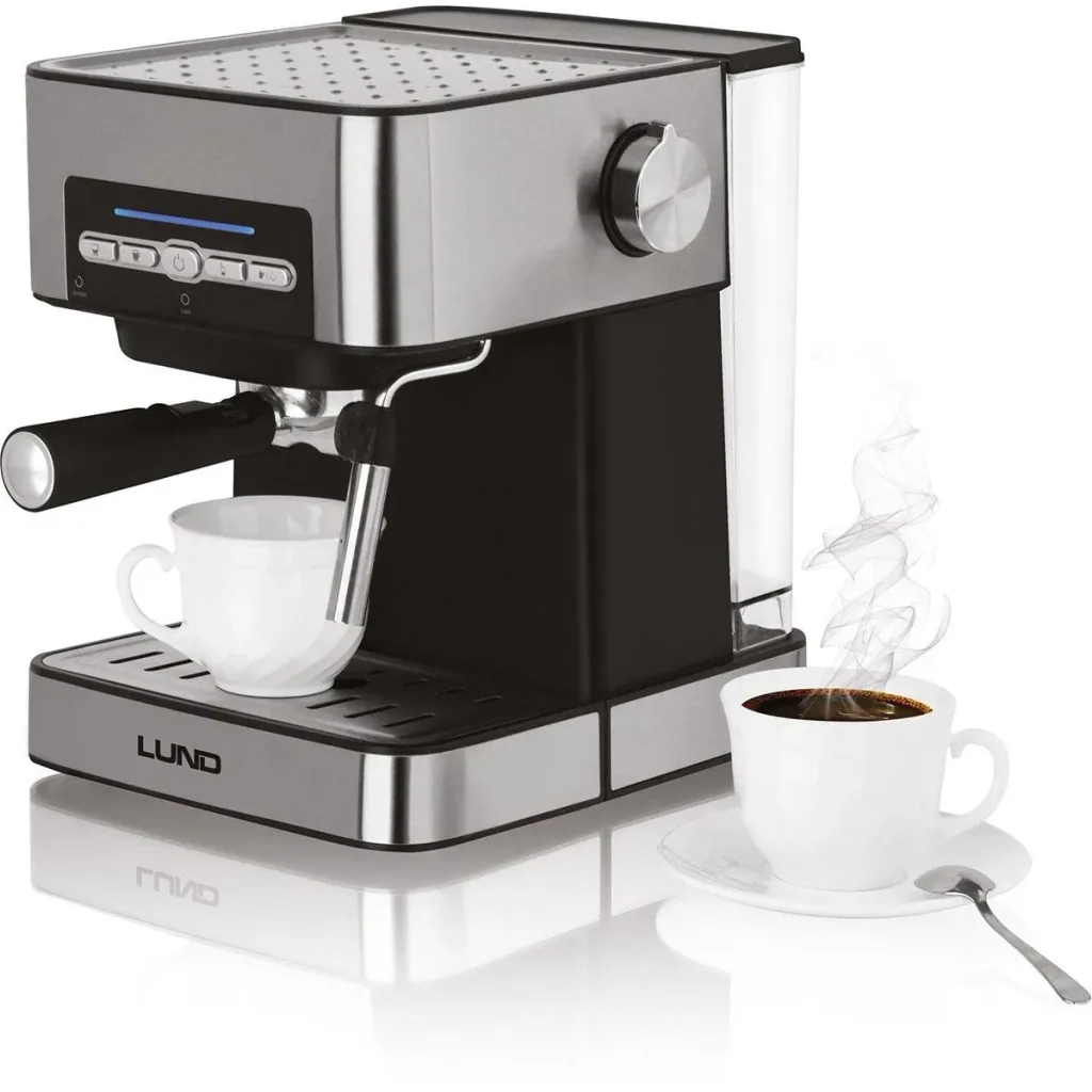 Kolbenmaschine mit Aufschäumer - 850W - 1,6 L - Edelstahl