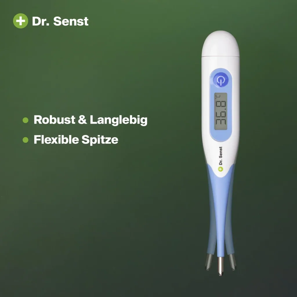 Digitales Fieberthermometer mit flexibler Spitze und Fieber-Alarm