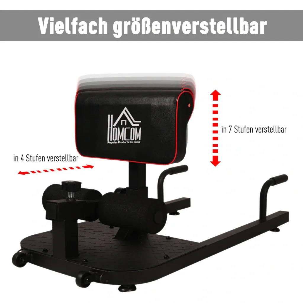 Kniebeugentrainer Beintrainer 3 in 1 Trainer verstellbar rollbar bis 120 kg Schwarz