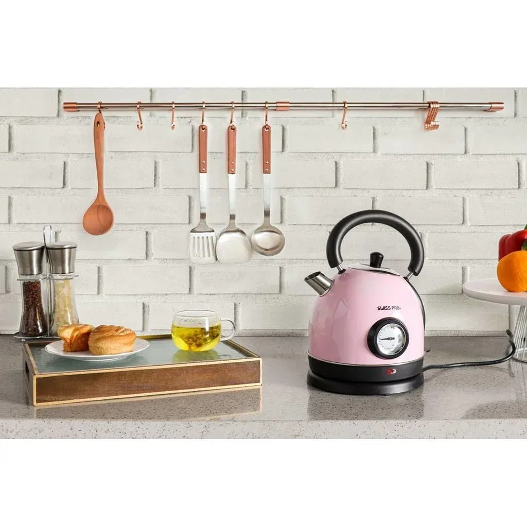 Retro-Wasserkocher - 2200W - 1,8L - Rosa