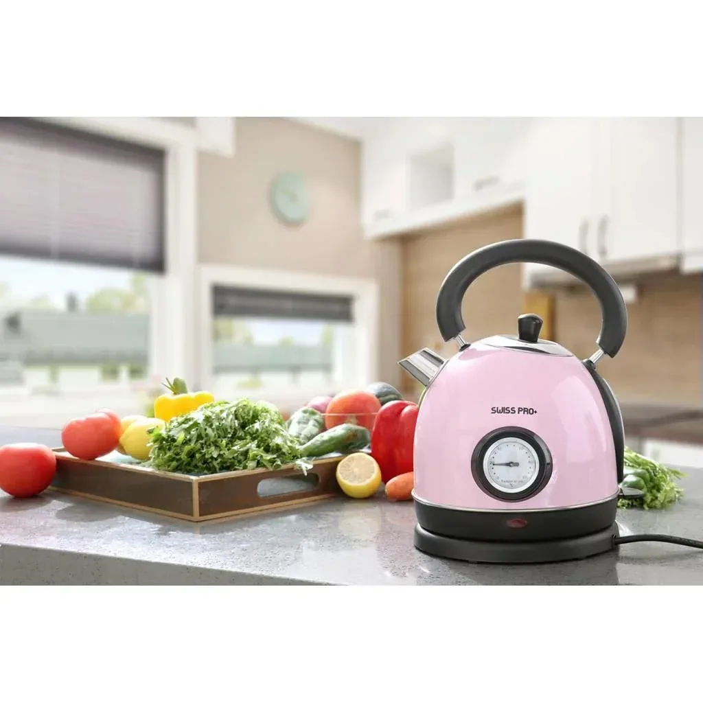 Retro-Wasserkocher - 2200W - 1,8L - Rosa