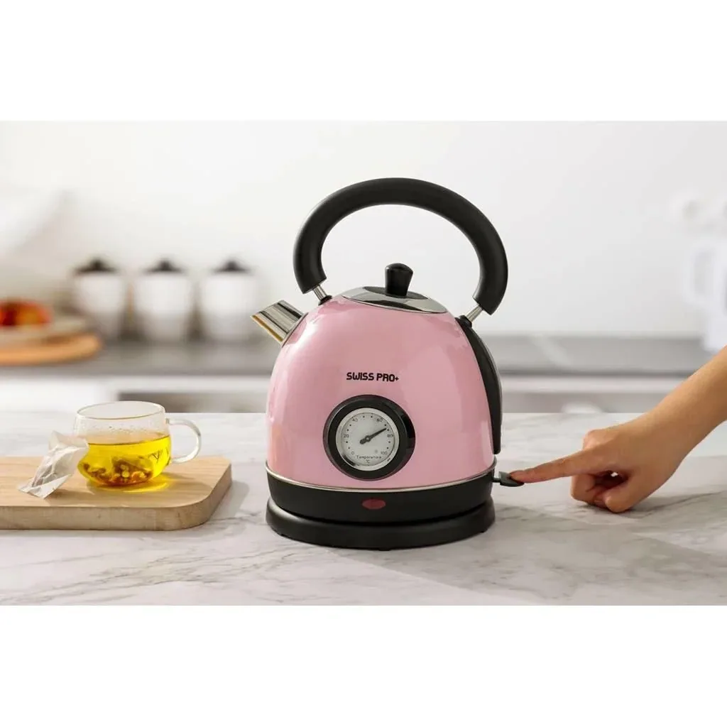 Retro-Wasserkocher - 2200W - 1,8L - Rosa