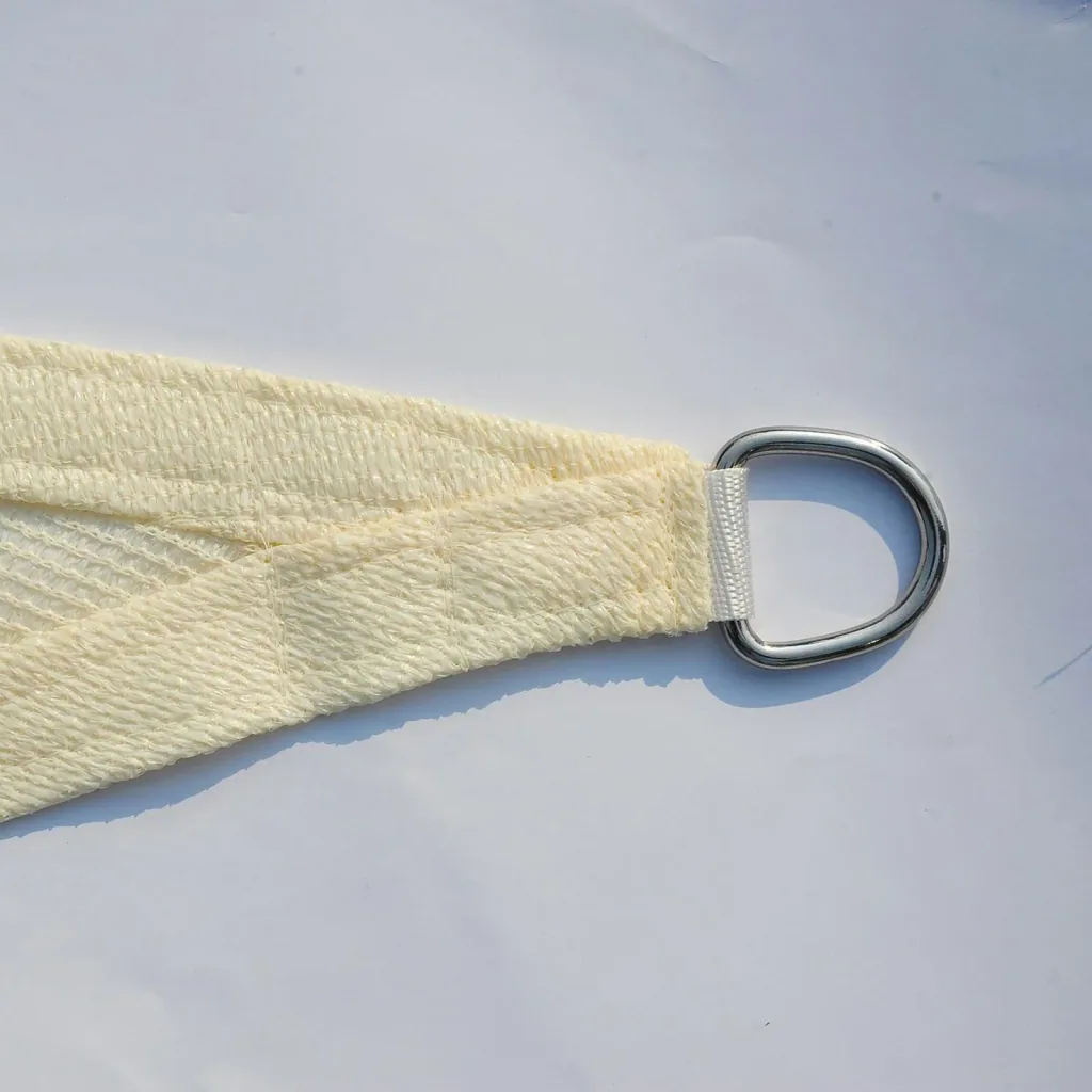 Sonnensegel (beige) Dreiecke 5x5x5 m HDPE - atmungsaktiv