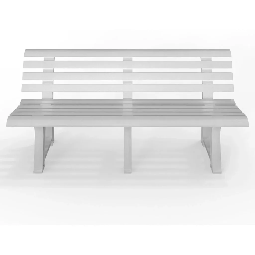 Gartenbank 145x49x74 cm - Weiß- 3 Personen
