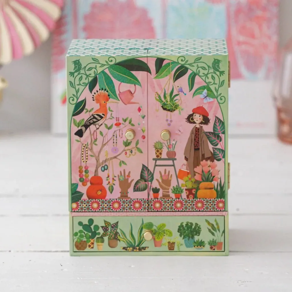 Djeco Schmuckkästchen mit Musik, Musikspieldose, Musikspielzeug - Secret garden