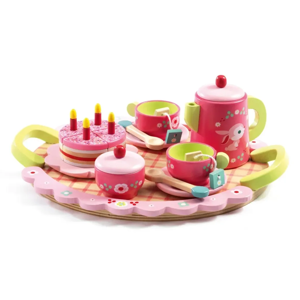 Djeco Kinderspielzeug, Puppengeschirr, Babygeschirr - Rollenspiel: Lili rose's Tee Party
