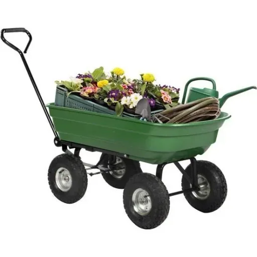 Gartenwagen - 75 l - Kippfunktion - max 200 kg - Luftreifen - Griff mit Griff