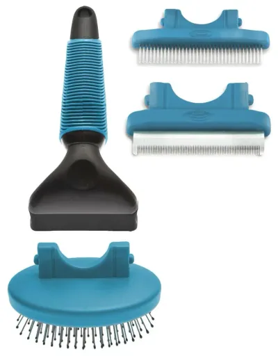 Tierpflegebürste 3 in 1, Hundezubehör