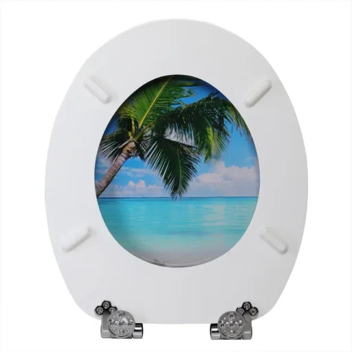 MDF-Toilettensitz mit Absenkautomatik Strand