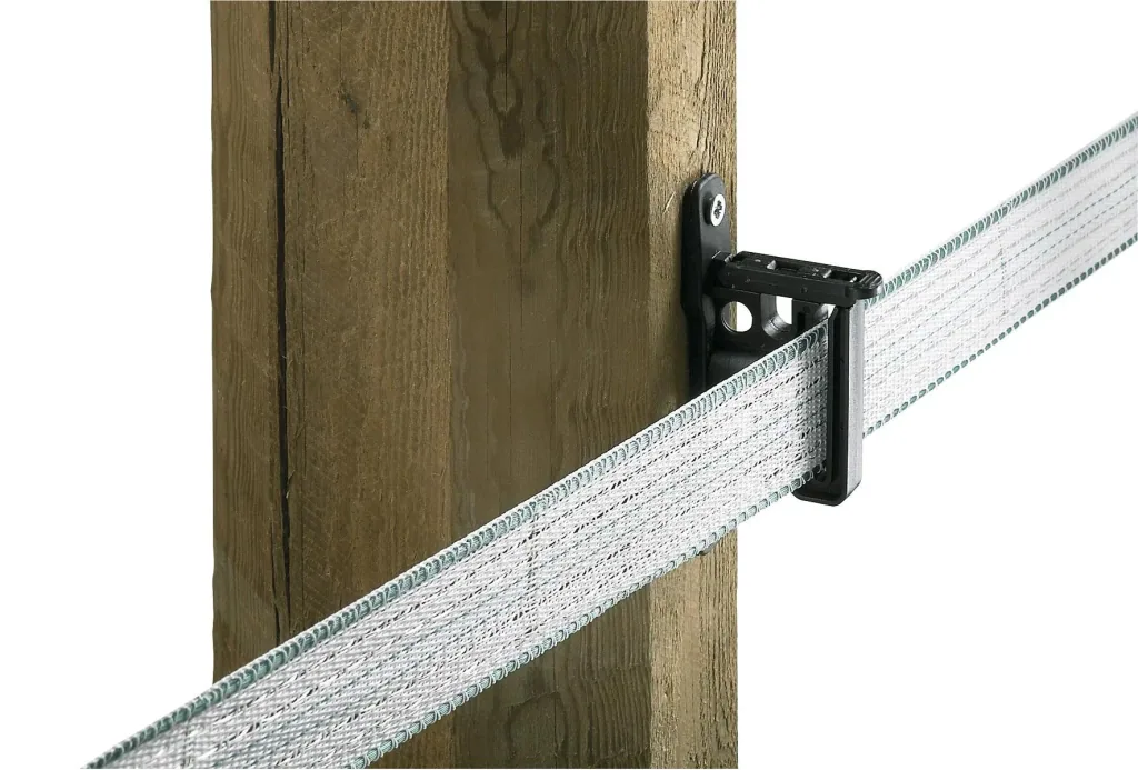 Klippisolator "Easy Tape" für Band und Seil, Farbe schwarz, 25 Stück im Beutel
