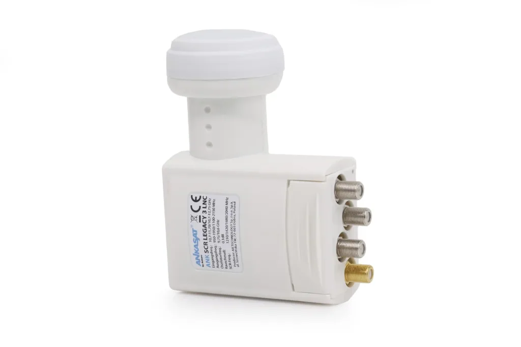 Einkabel LNB 4 x Unicable Receiver und 3 Standard Ausgänge, LTE Abschirmung