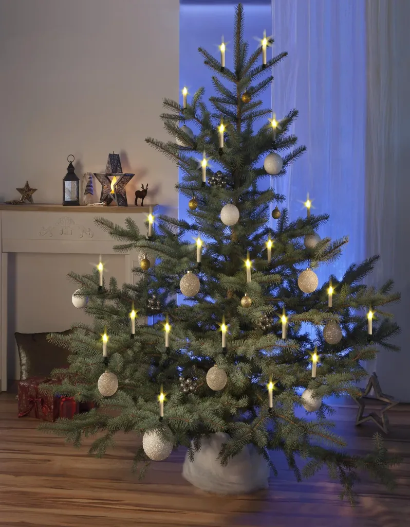 Kabellose Christbaumkerzen mit Fernbedienung – 10 Stück