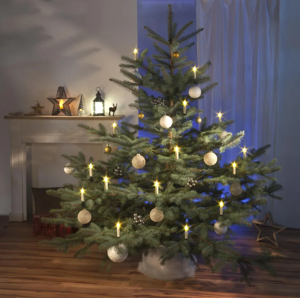 Kabellose Christbaumkerzen mit Fernbedienung – 10 Stück