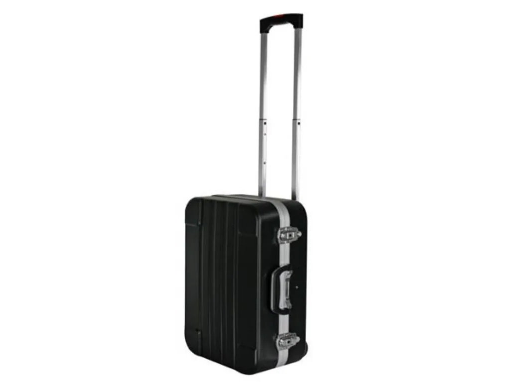 Werkzeugkoffer, Trolley, Teleskopgriff, Werkzeughalter, verstellbare Trennwände, Schlüsselschloss, 2 Schlüssel, ABS, schwarz, 461 x 335 x 190 mm