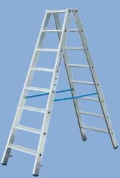 Stufen Doppelleiter 2 x 8 Stufen Leiter Alu